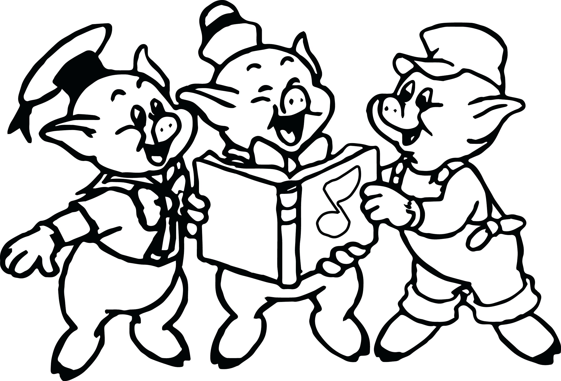 2357x1600 Coloring Pages ~ Three Little Pigs Coloring Pages Download