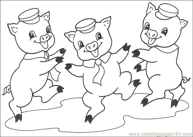 650x464 Coloring Pages For 3 Little Pigs Three Little Pigs Houses Coloring