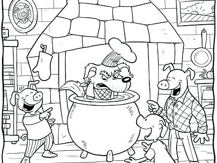 440x330 Three Little Pigs Straw House Coloring Pages Kids Coloring Three