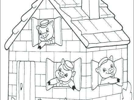 440x330 3 Little Pigs Coloring Pages Awesome The Three Little Pigs