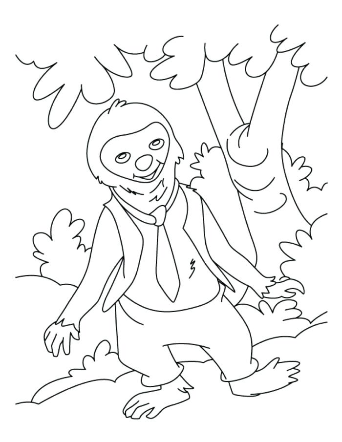 700x905 Sloth Coloring Sloth Coloring Page Baby Sloth Coloring Pages