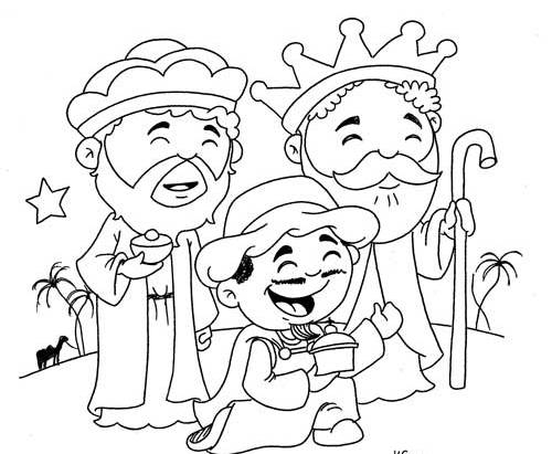 Three Wise Men Coloring Page
