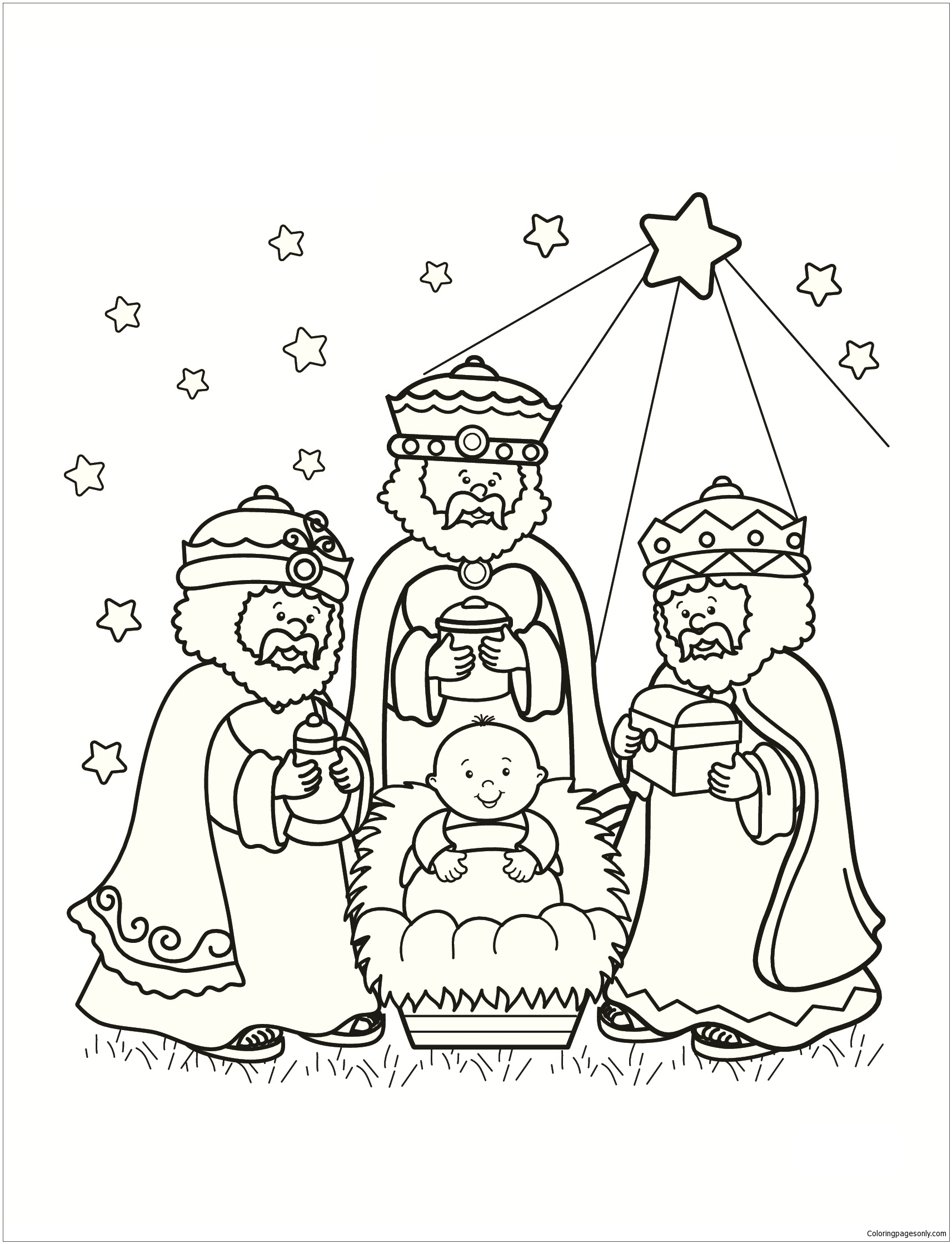 1713x2239 Approved Free Coloring Pages Of The Three Wise Men Strong Page