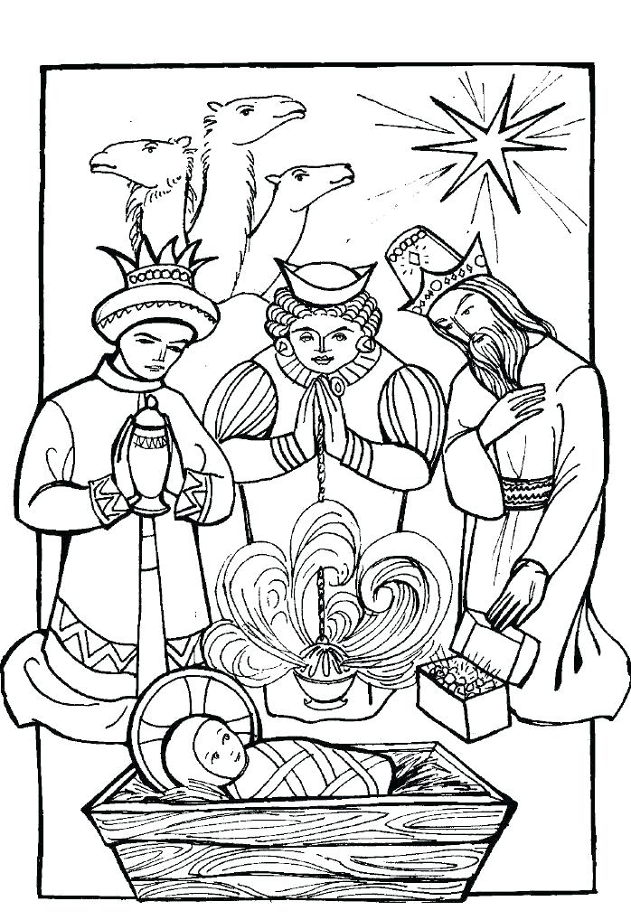 698x1018 Three Wise Men Coloring Pages Vanda