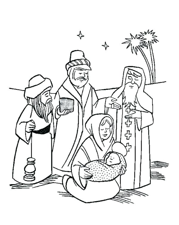 600x754 Wise Men Coloring Page