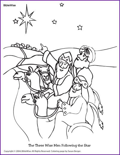 400x515 Coloring (The Three Wise Men Following The Star)