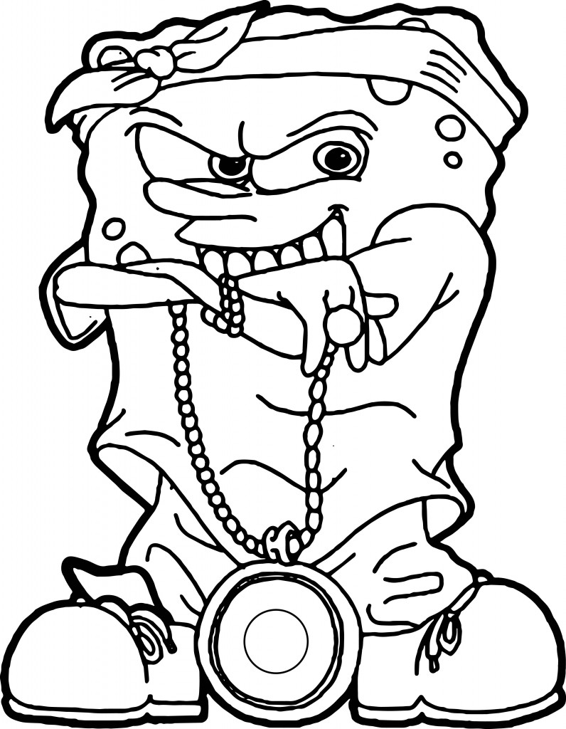 796x1024 Photos Drawing Of Gangsta Spongebob,