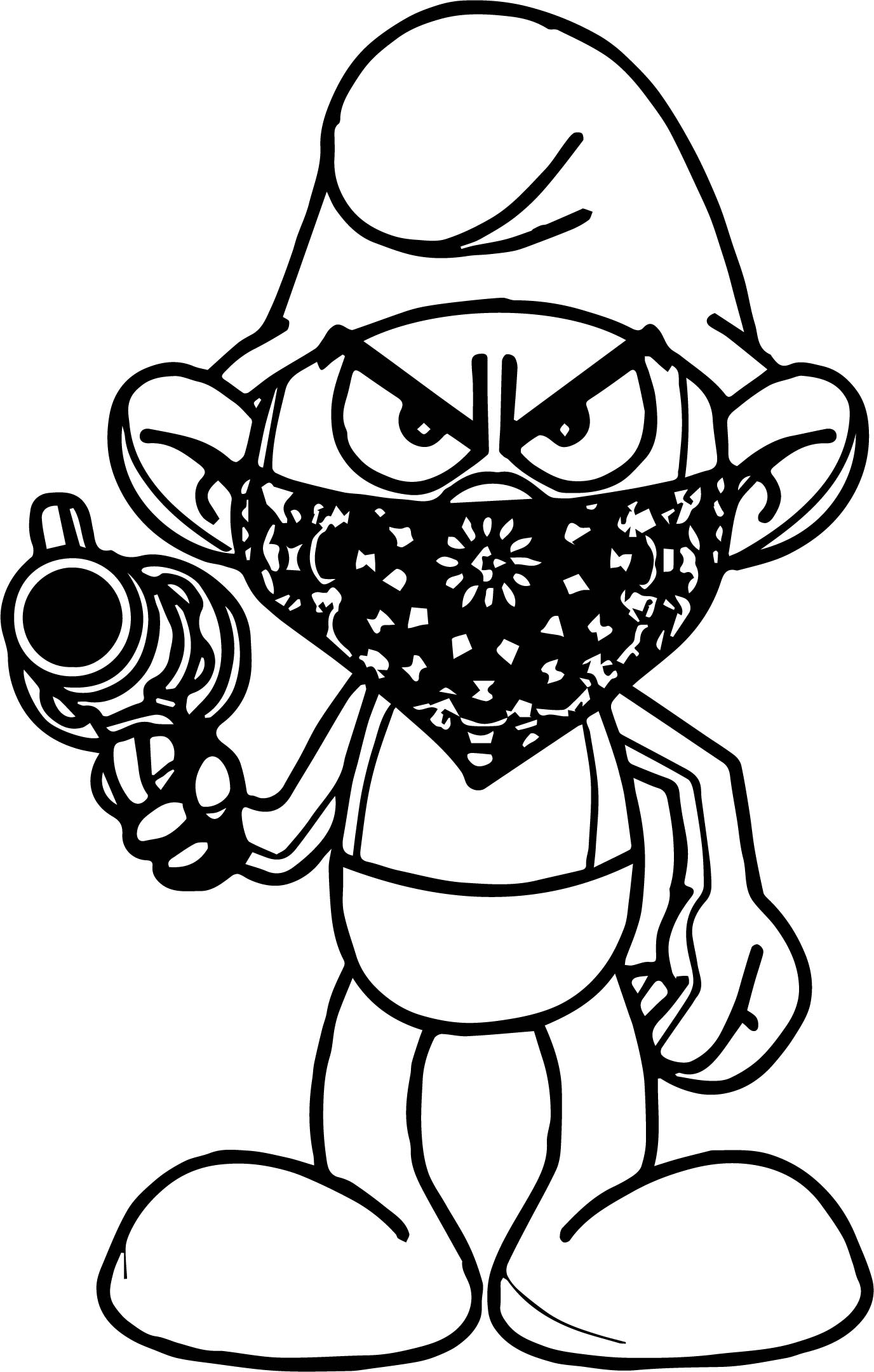 1376x2161 Temp Image Gangsta Smurf Coloring Page Wecoloringpage