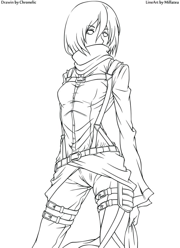 736x1012 Attack On Titan Coloring Pages By On Attack On Titan Printable