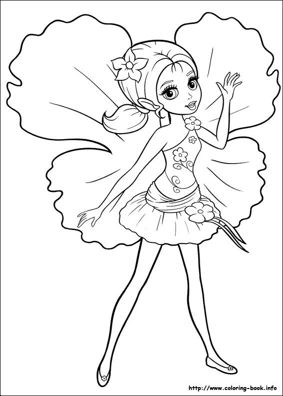 567x794 Barbie Thumbelina Coloring Picture Barbie World ~ Coloring Pages