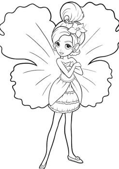 246x350 Little Barbie Thumbelina Coloring Pages Kids Coloring Pages
