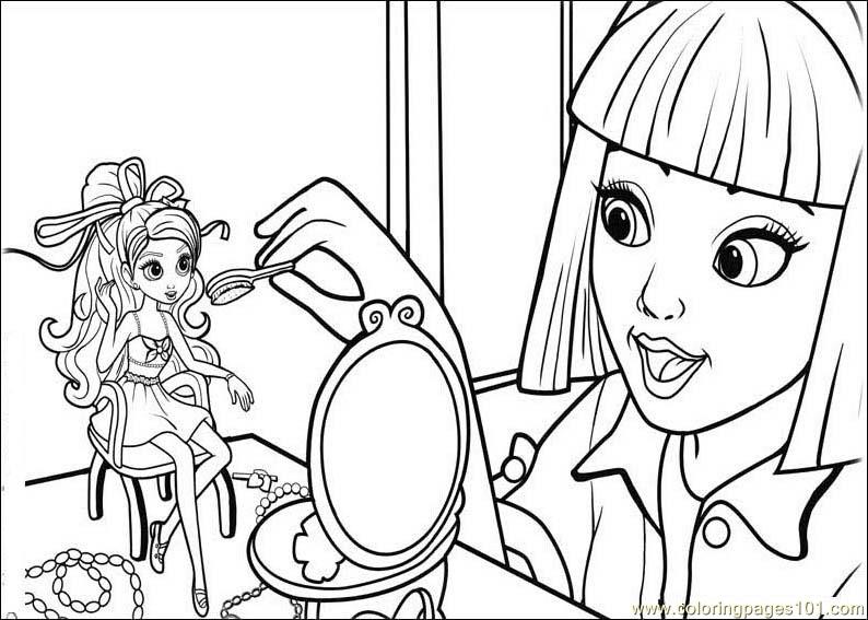 794x567 Barbie Thumbelina Coloring Page