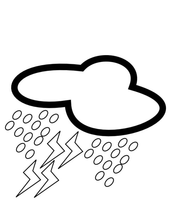 600x776 Lighting Bolt And Rain Coloring Page Color Luna