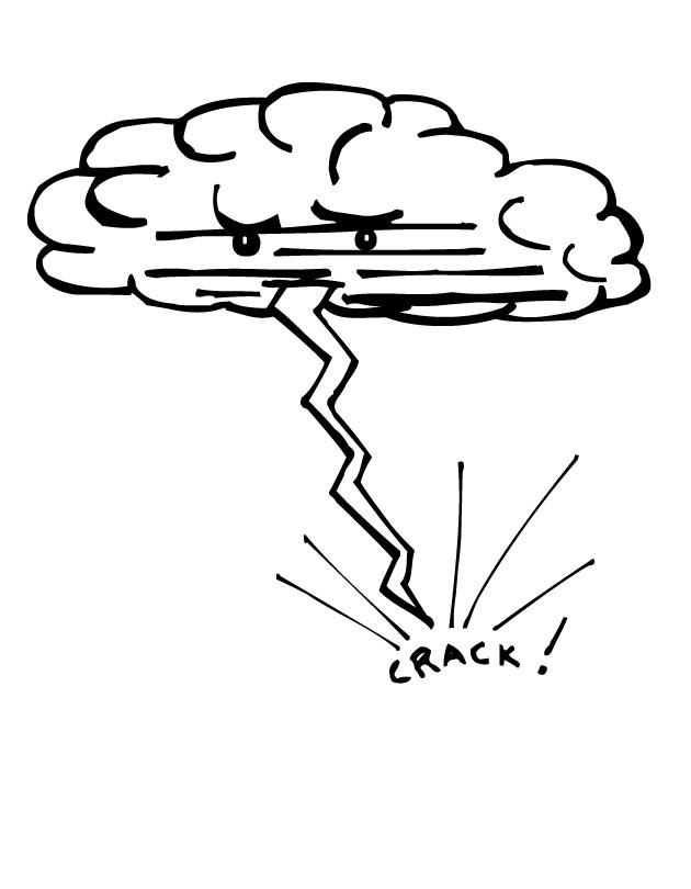 630x810 Printable Lightning Coloring Page