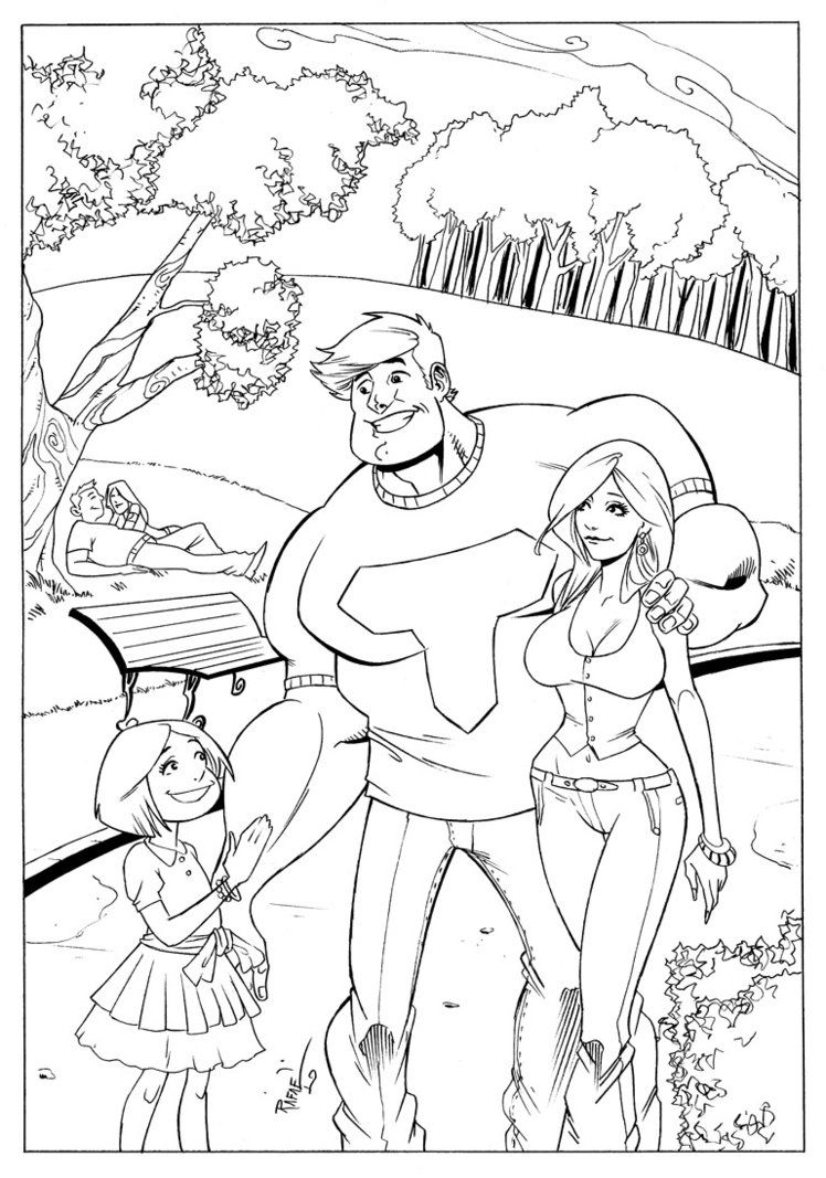 748x1067 The Thundermans Coloring Pages Free Coloring For Kids 2018