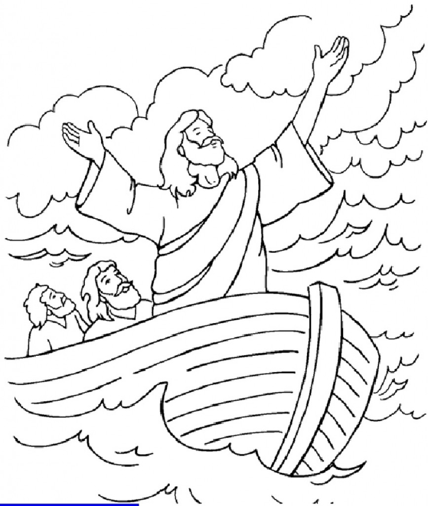 867x1024 Jesus Calms The Storm Coloring Page Free Pages On Art Within