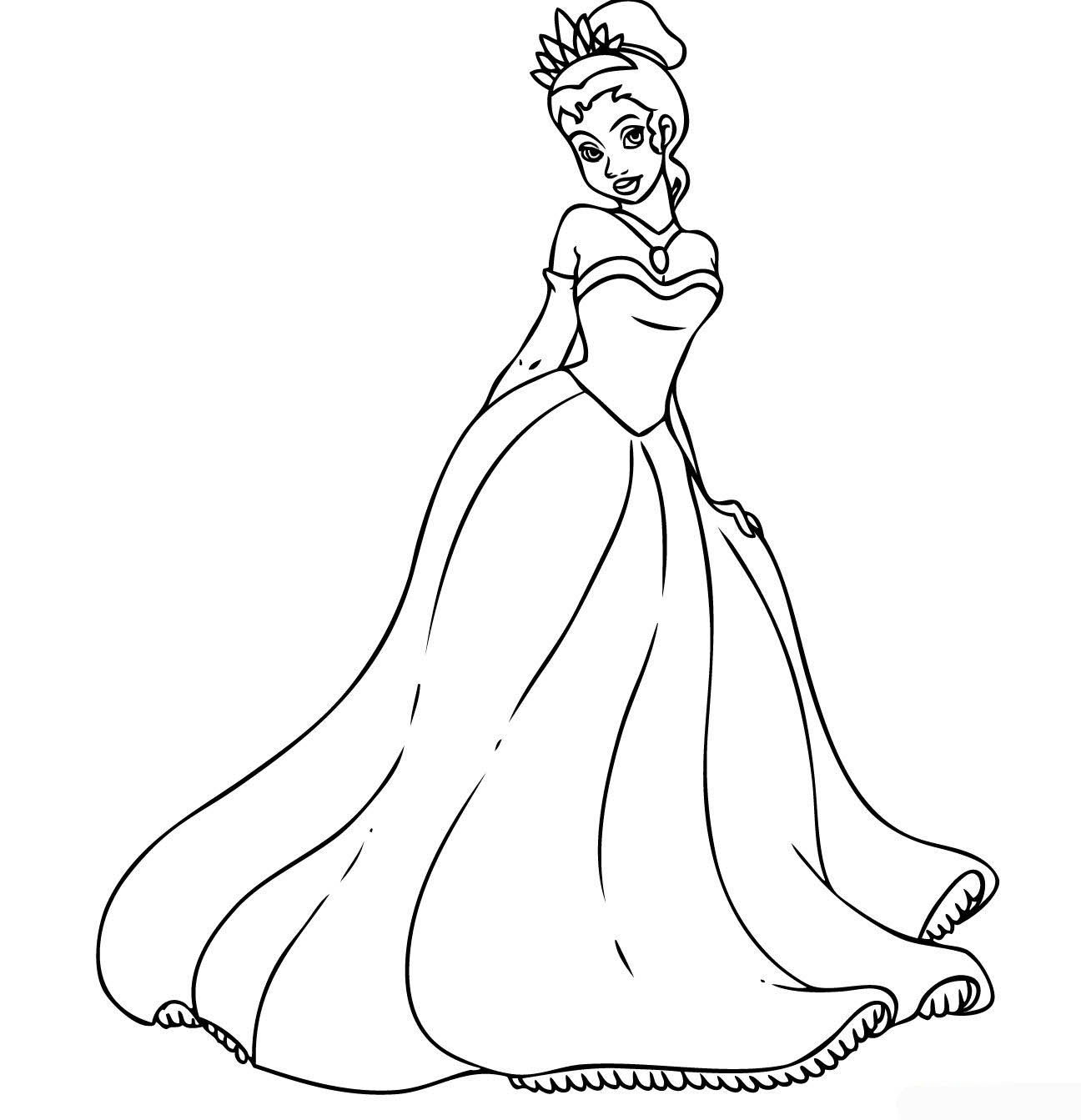 1296x1343 Princess Tiana Coloring Pages Of Disney Free For Kids Ribsvigyapan