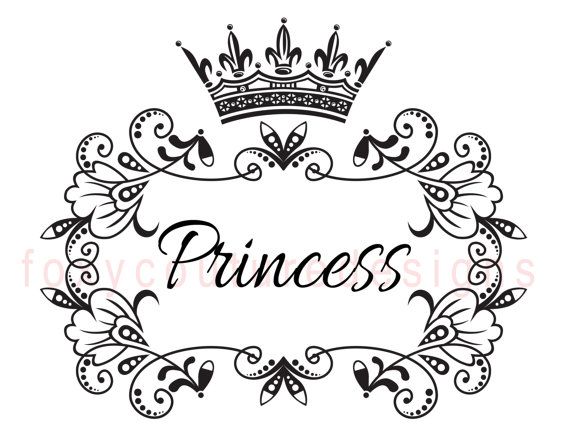 570x440 Vintage Princess Coloring Pages Princess With Crown Vintage