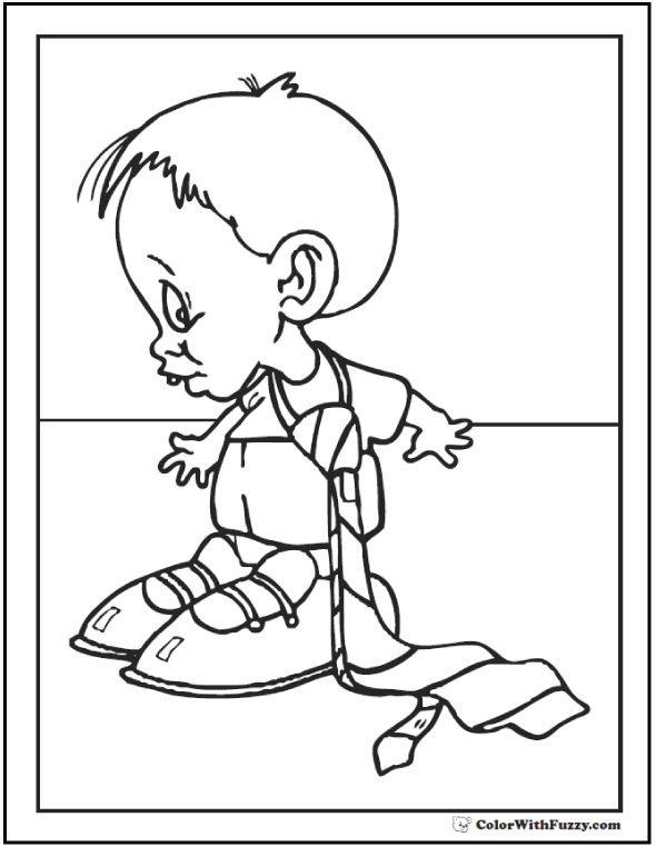 Tie Coloring Page