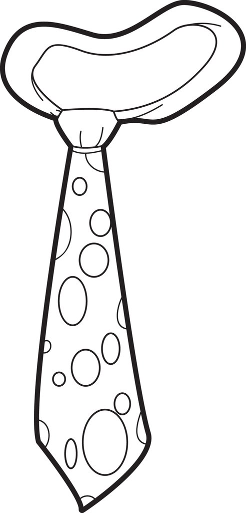 492x1024 Free, Printable Polk Dot Neck Tie Coloring Page For Kids Supplyme