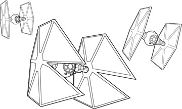 Tie Fighter Coloring Page