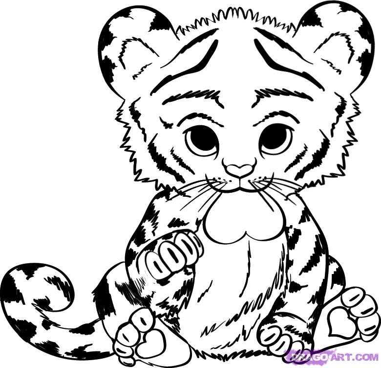 780x752 Cute Tiger Coloring Pages