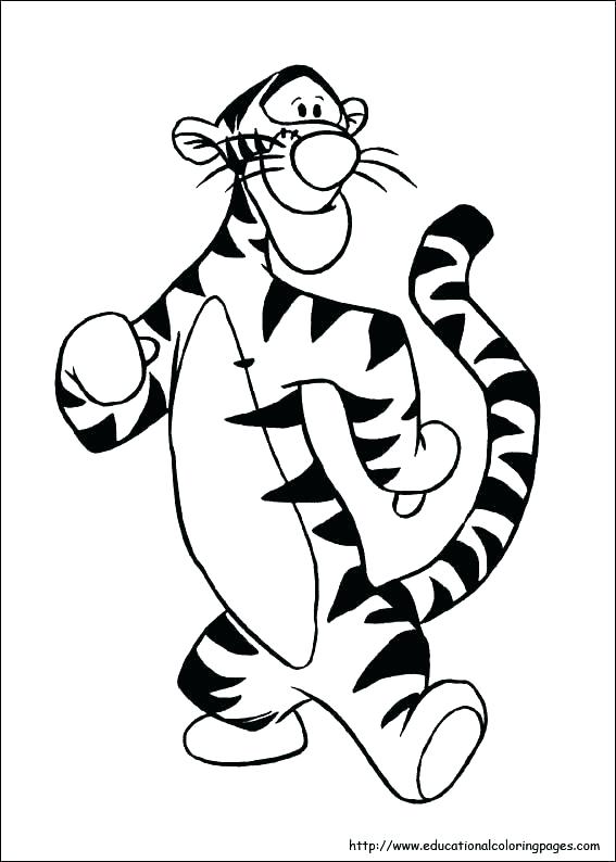 567x794 Coloring Book Tiger