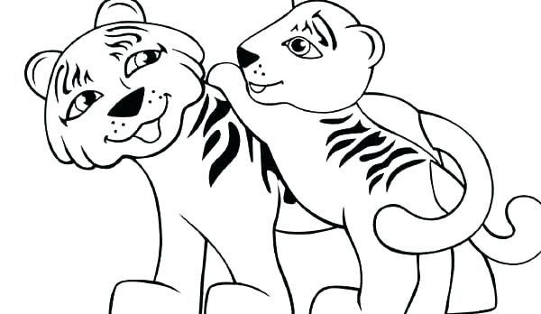 600x348 Cute Tiger Coloring Cute Tiger Coloring Pages Cute Tiger Cub
