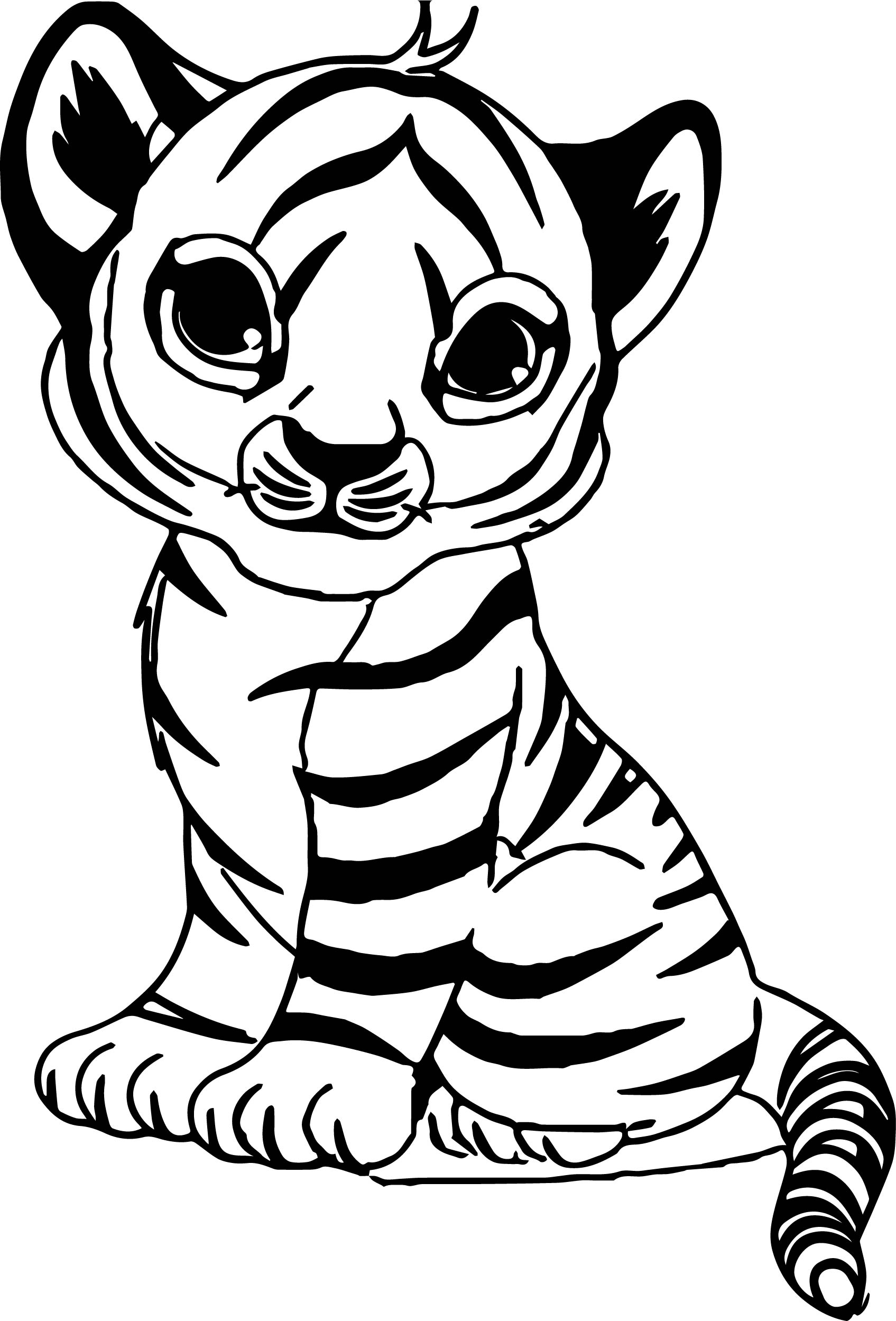 1695x2499 Baby Tiger Coloring Pages Bratz Within Of Cute Tigers Fair
