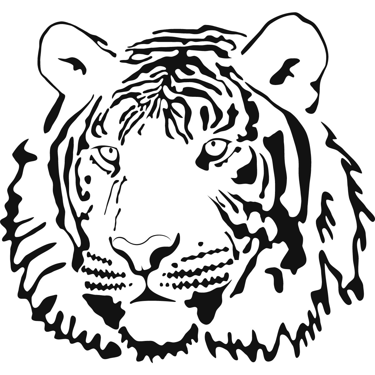 1200x1200 Scarce Pictures Of Tigers To Color Tiger Face Coloring Page Books