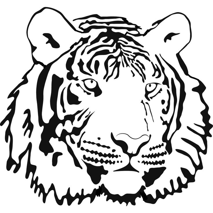 Tiger Head Coloring Page