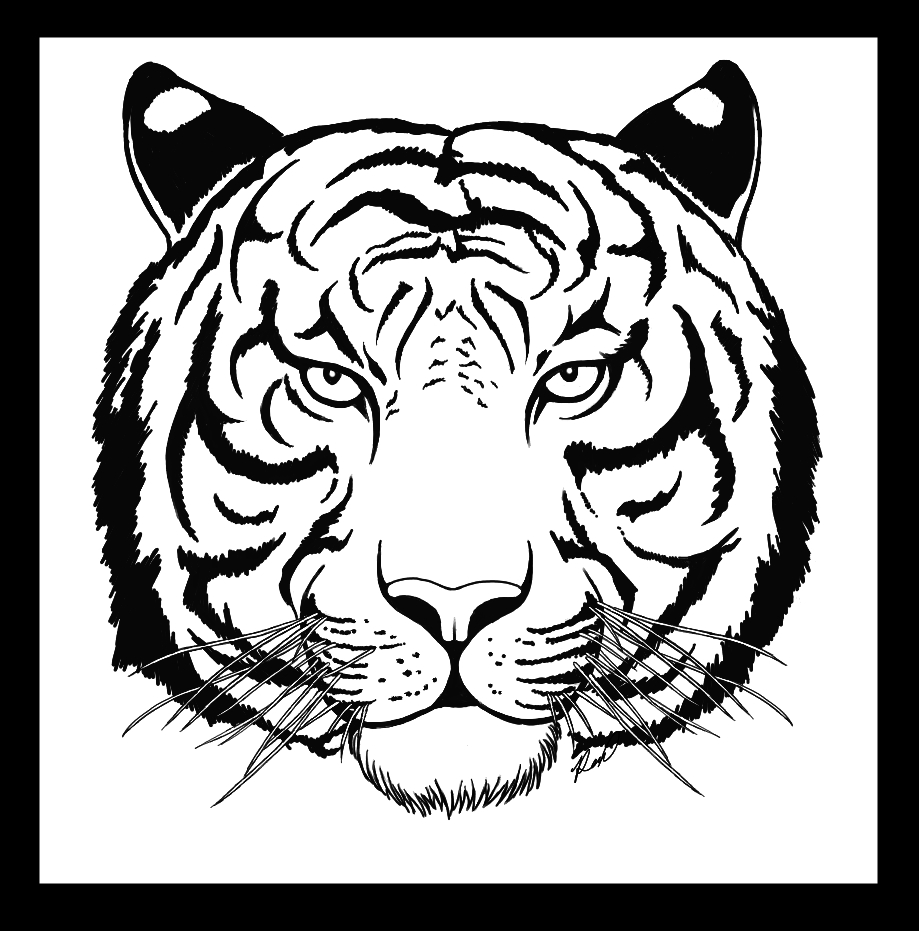 919x931 Tiger Face Coloring Pages