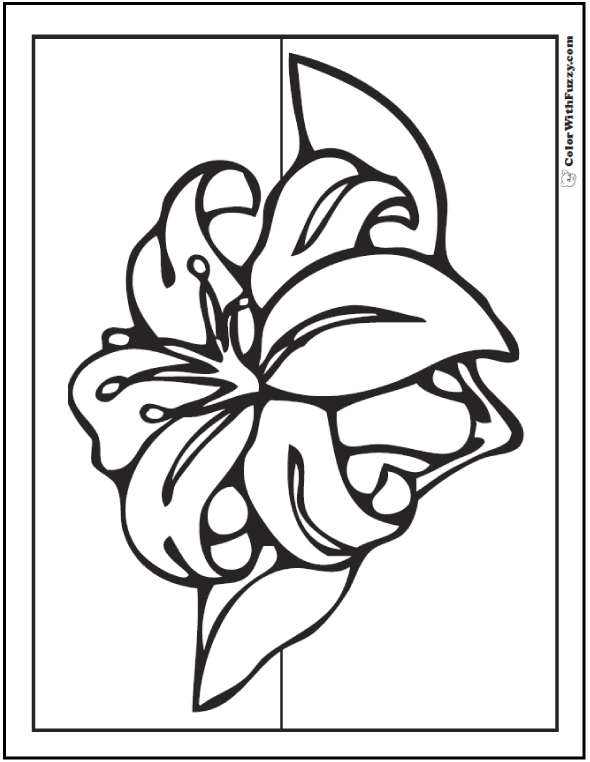590x762 Lily Coloring Pages Customize Pdf Printables