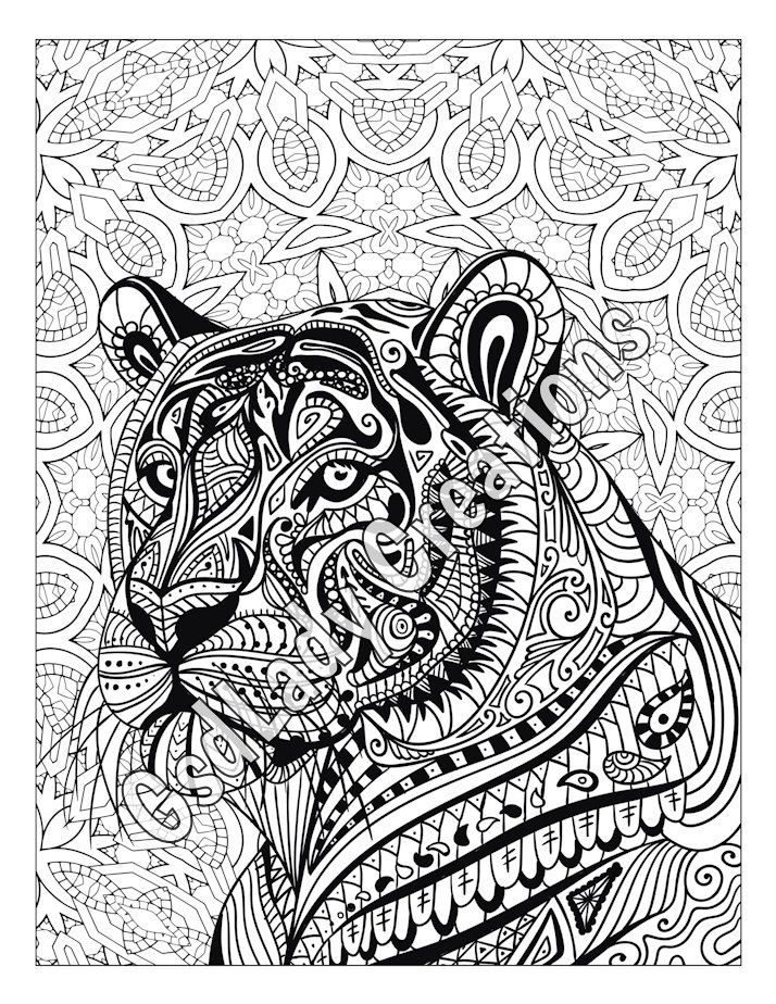 Tiger Mandala Coloring Pages
