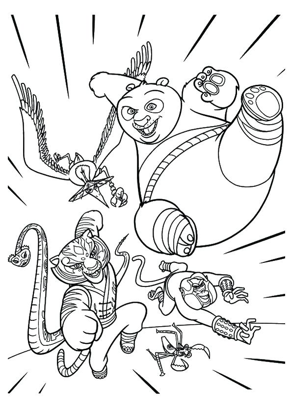 595x842 Panda 3 Master Tigress Coloring Page Kung Fu Panda Coloring Page