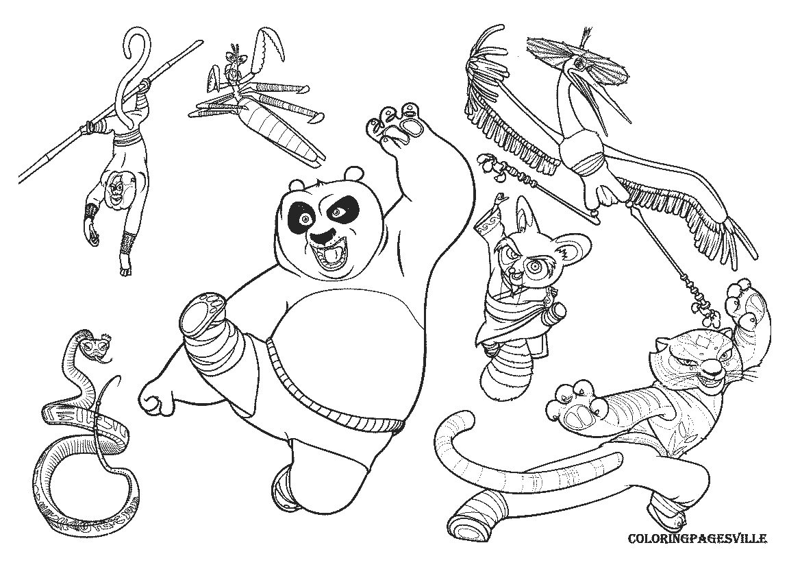 1152x827 Printable Kung Fu Panda Coloring Pages Characters Jpg Kungfu