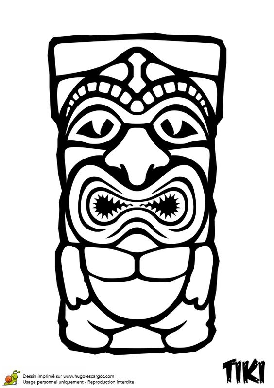 Tiki Coloring Pages