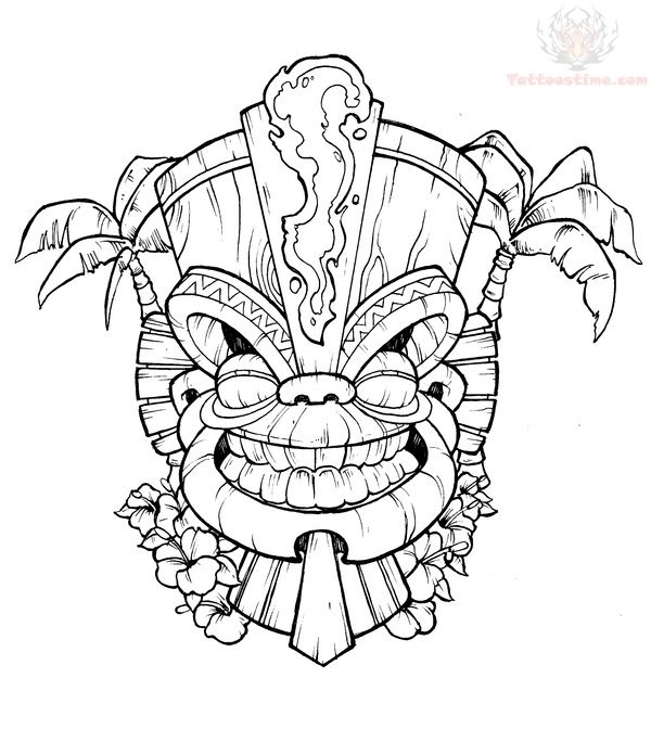 600x672 Tiki Coloring Pages 15465 Noticeable