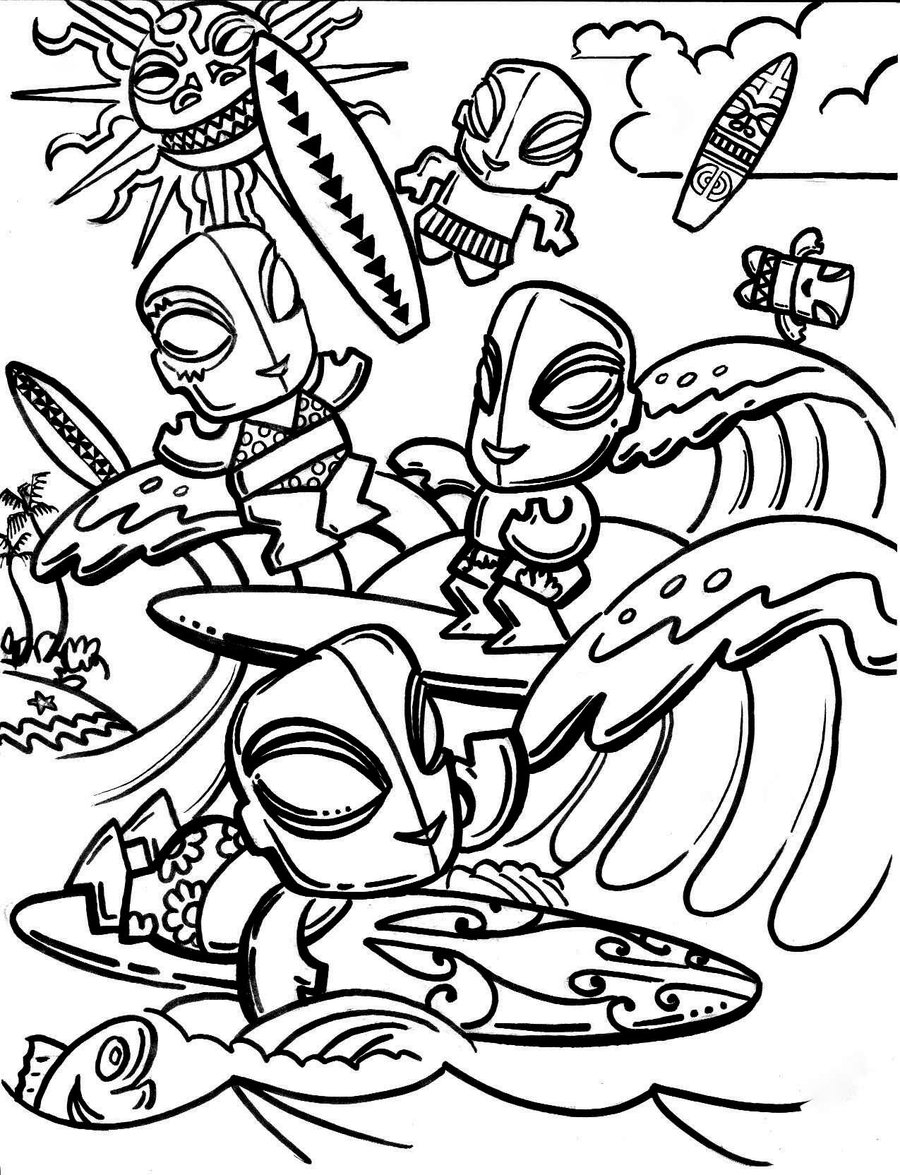 900x1175 Tiki Coloring Pages Gallery Coloring For Kids 2018