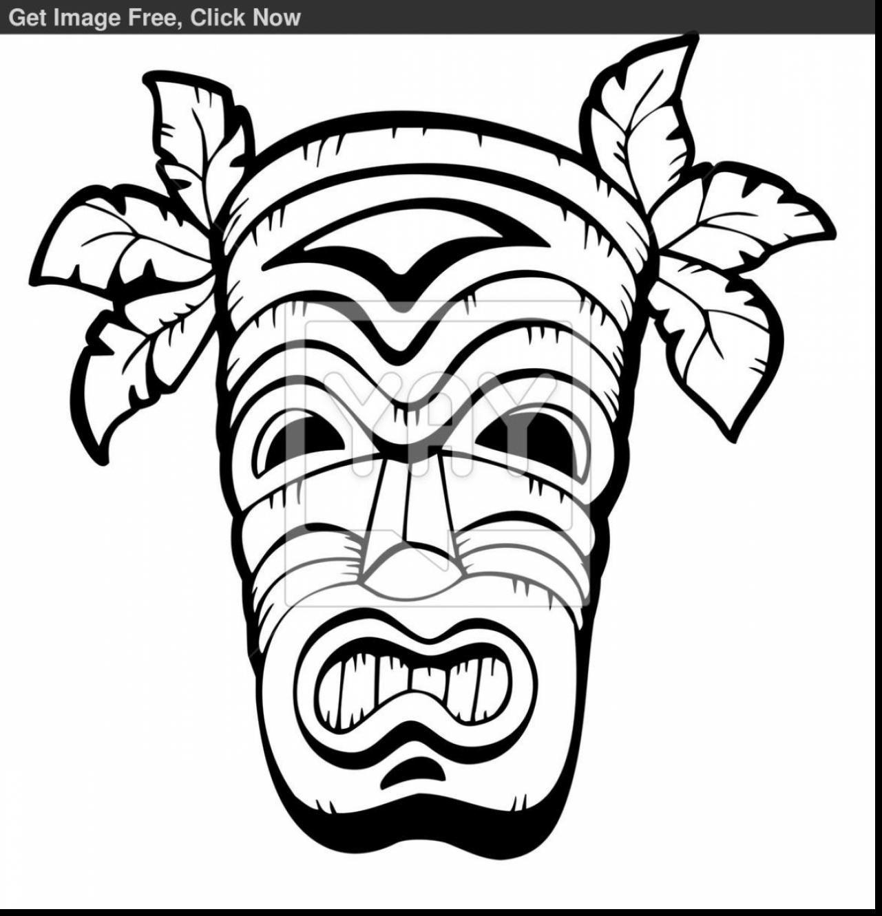 1281x1331 Coloring Page Tiki Pages Beautiful Hawaiian Masks