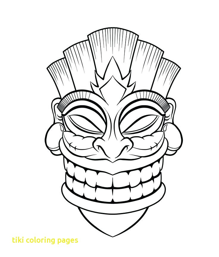 736x864 Tiki Coloring Pages With Free Hawaiian Tiki Coloring Pages