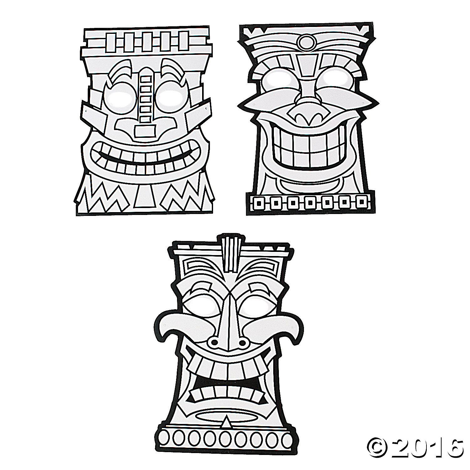 1500x1500 Tiki Mask Coloring Pages Tiki Coloring Pages Tiki