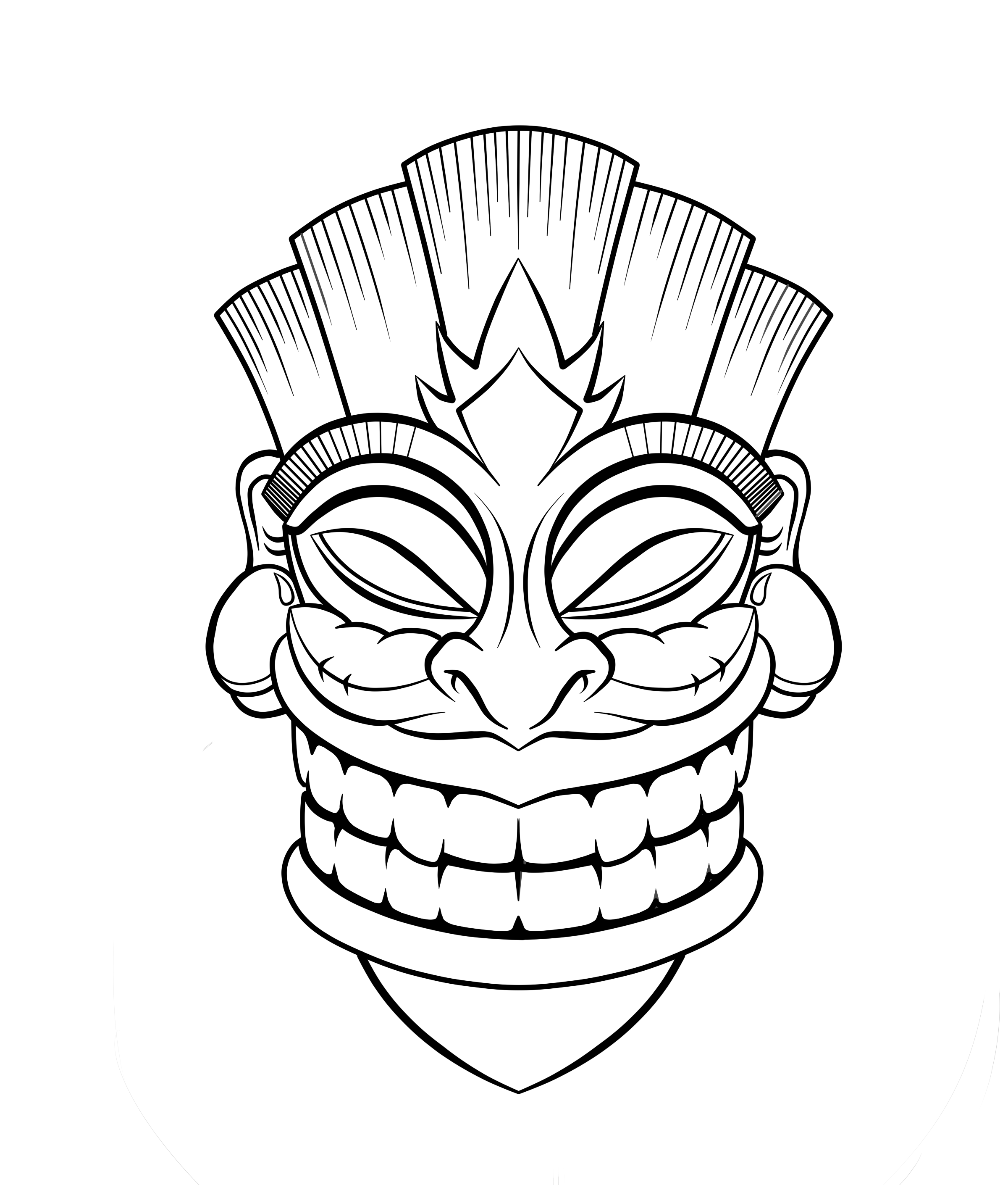 2400x2820 Tiki Coloring Pages
