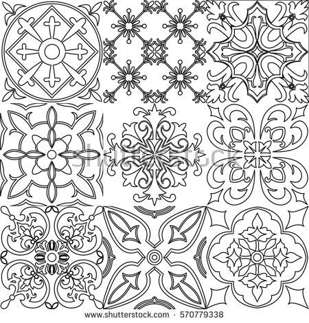 450x470 Talavera Tile Coloring Pages