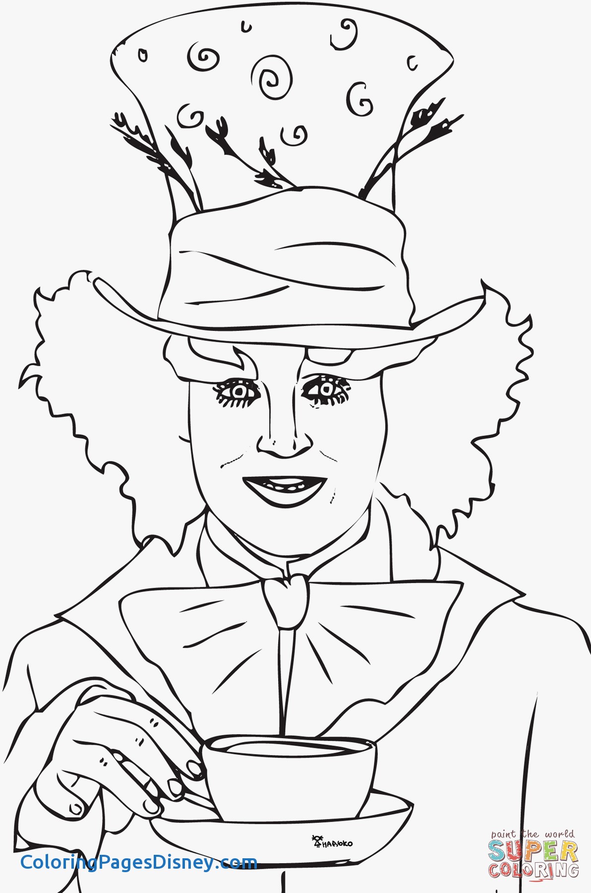 1192x1800 Tim Burton Coloring Pages Best Of Tim Burton Mad Hatter Drawing