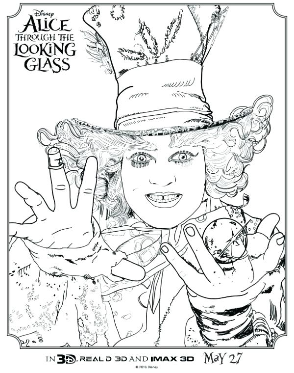 600x760 Tim Burton Coloring Pages In Wonderland Coloring Pages