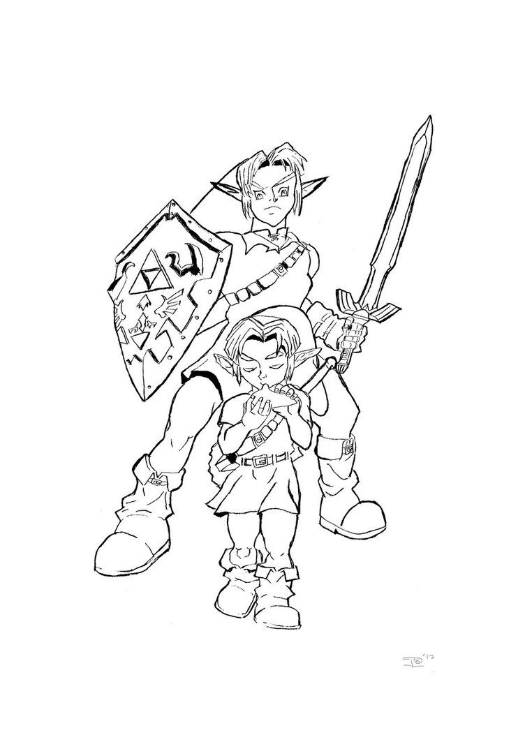752x1063 The Legend Of Zelda Ocarina Of Time Coloring Pages Download