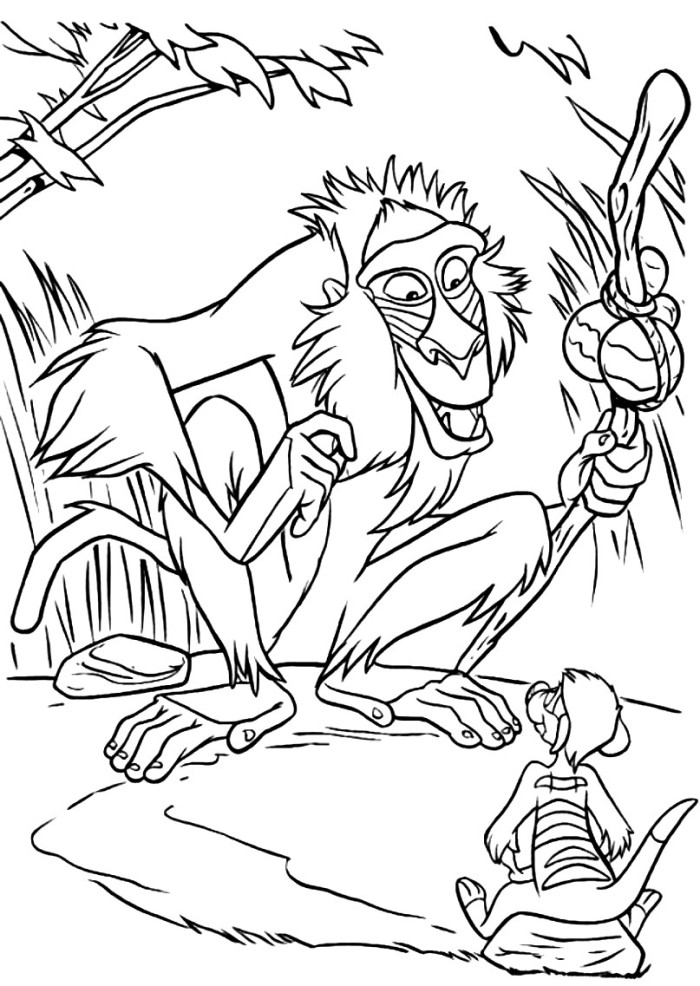 700x986 Pumbaa Coloring Pages Rafiki Lion King
