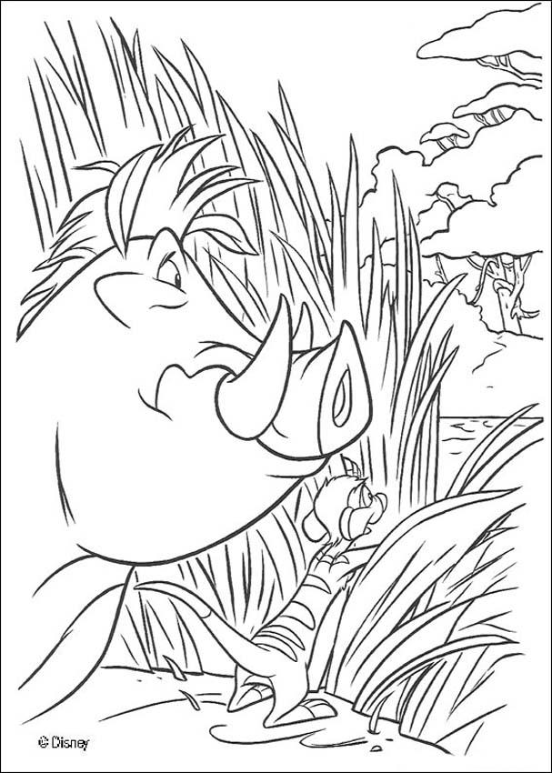 607x850 Timon And Pumbaa Coloring Pages 298605