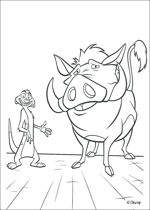 607x850 Timon And Pumbaa Coloring Pages Discover This Coloring Page